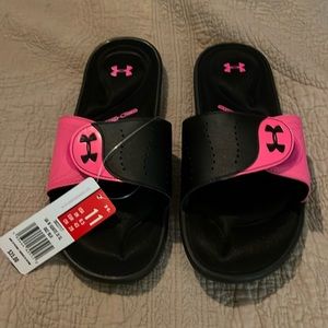 Pink and black sandal